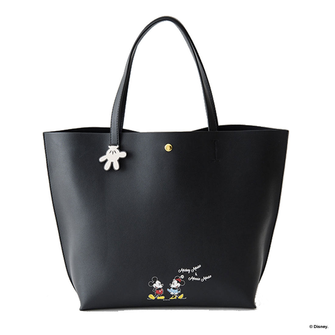 Mickey Mouse and Minnie Mouse Black Tote Bag