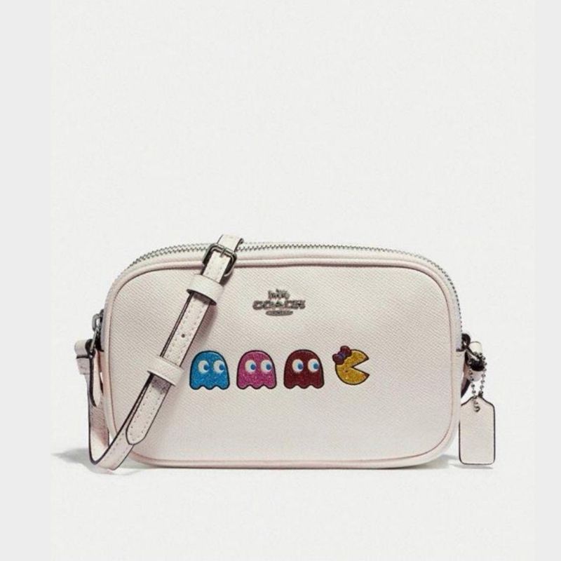Crossbody Pouch with Ms. PacMan Animation
