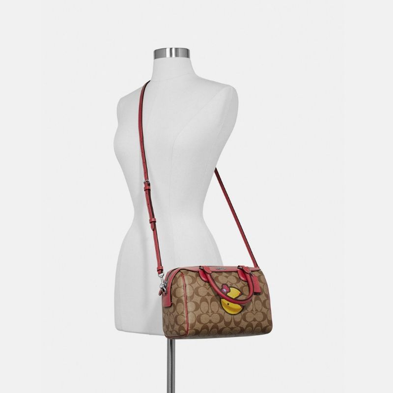 Mini Bennett Satchel in Signature Canvas with Ms. PacMan - Seven Season