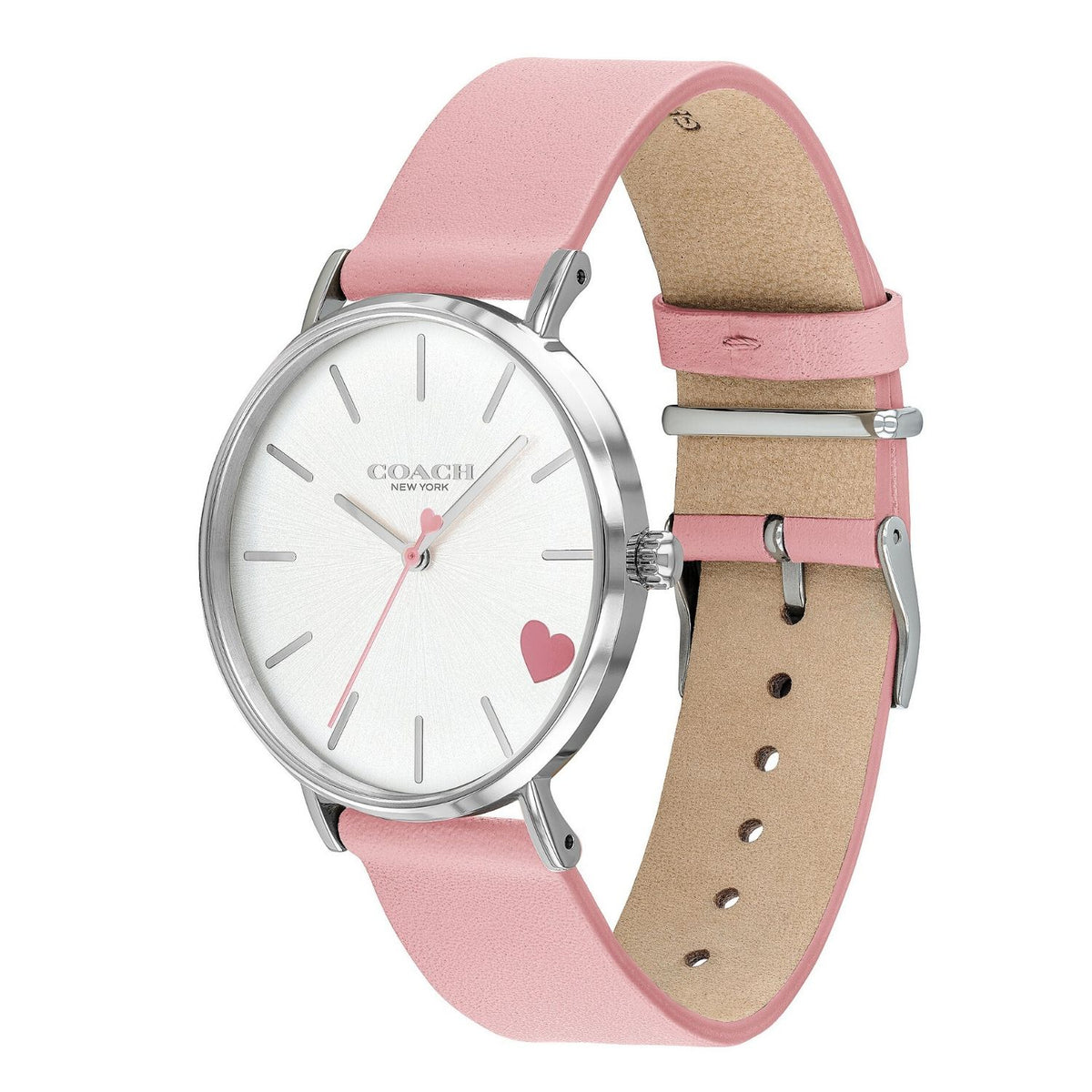 Coach Perry Watch With 36mm Coral Pink Face & Coral Pink Leather Band COACH WOMEN main image 3