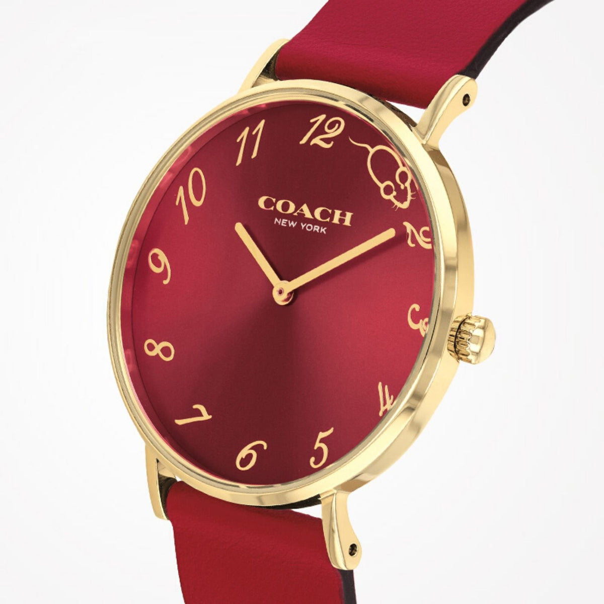 Coach red deals watch