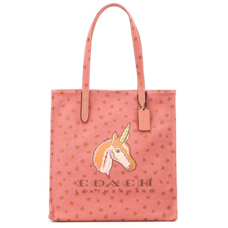 Unicorn Star Print Canvas Tote - Seven Season