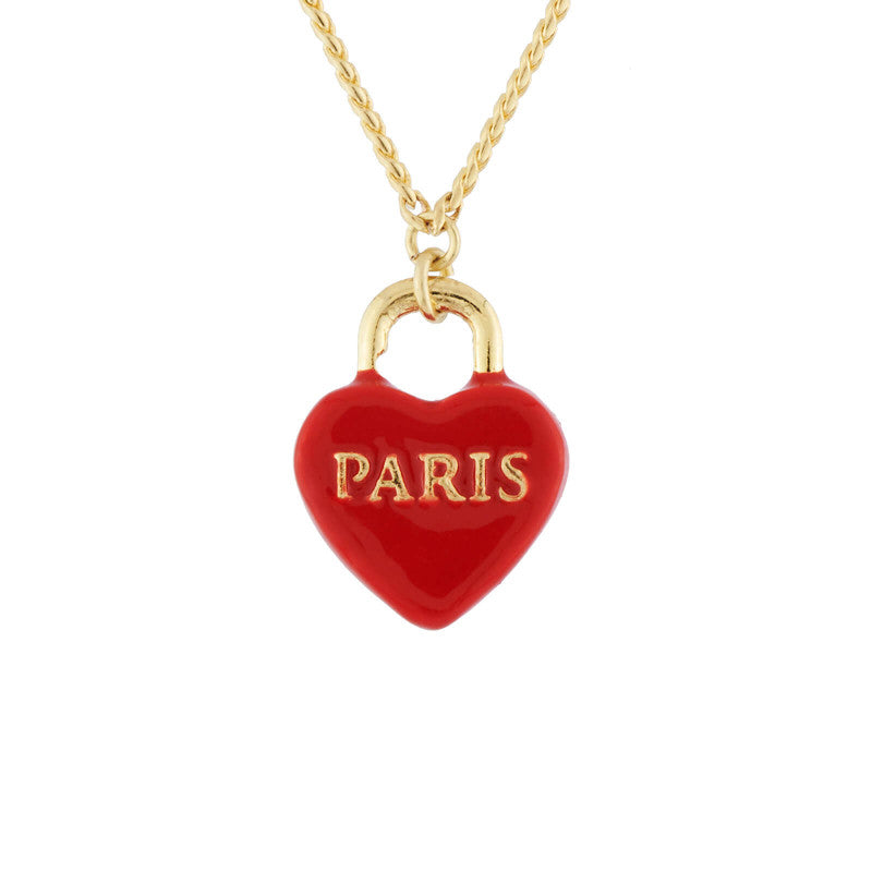 Paris Heart Shaped Lock Necklace Seven Season