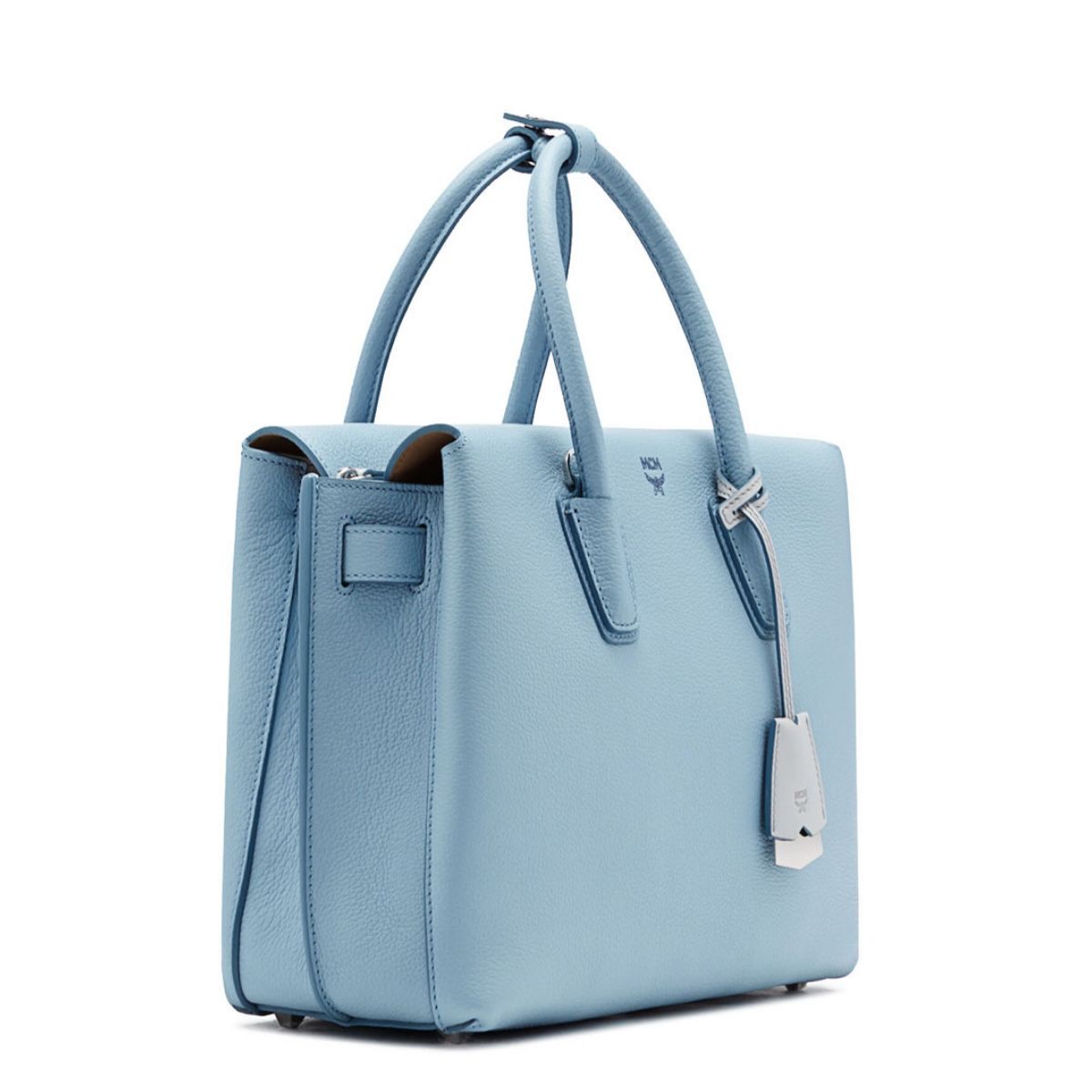 Tab Tote Mini in Blue Suede