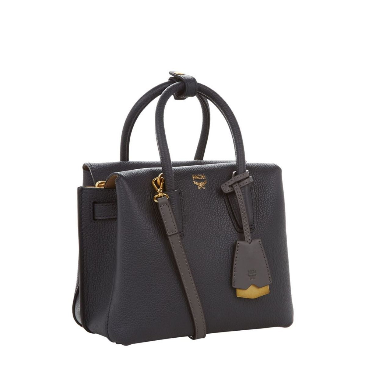 MCM Blue Leather Mini Milla Tote MCM