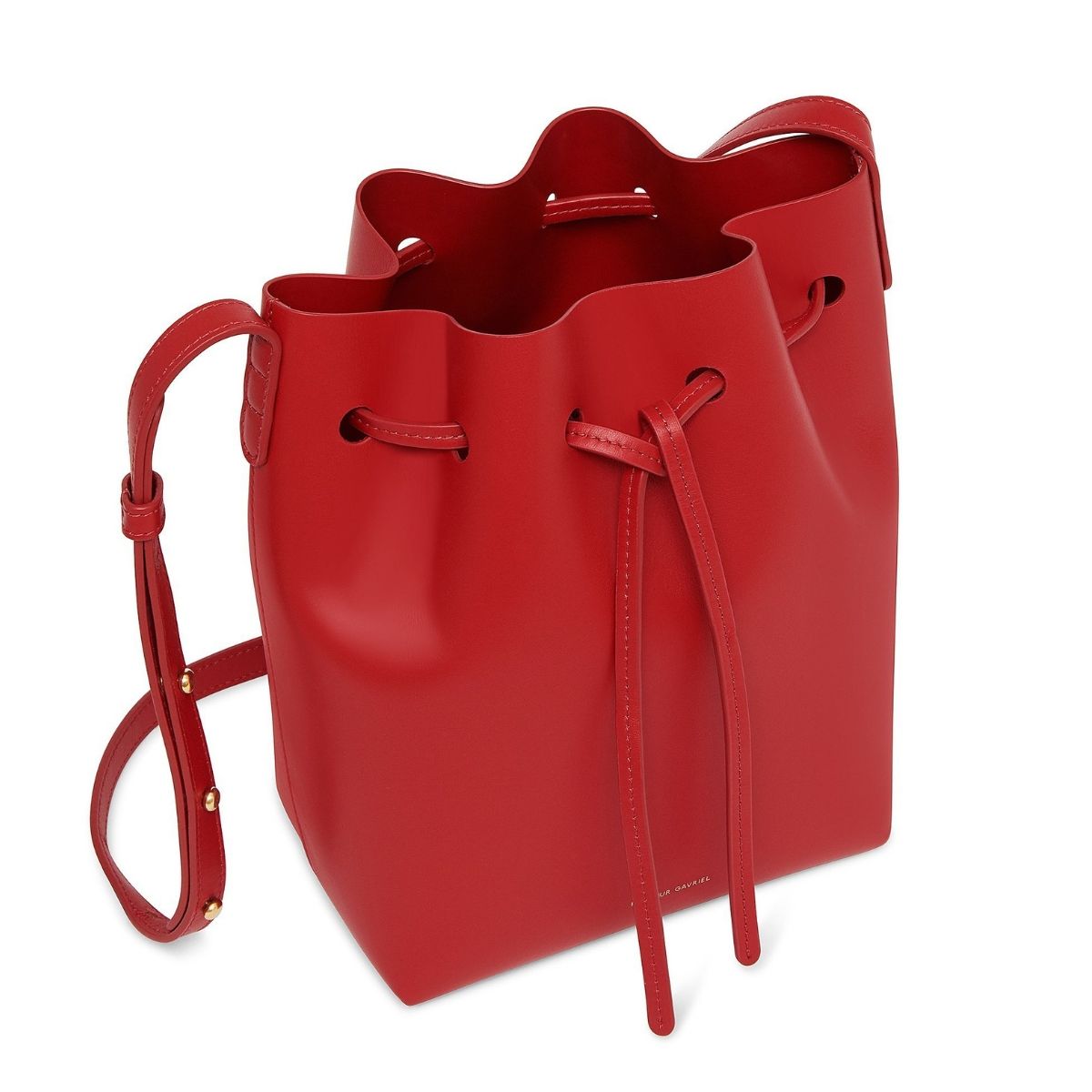 Red bucket bag top