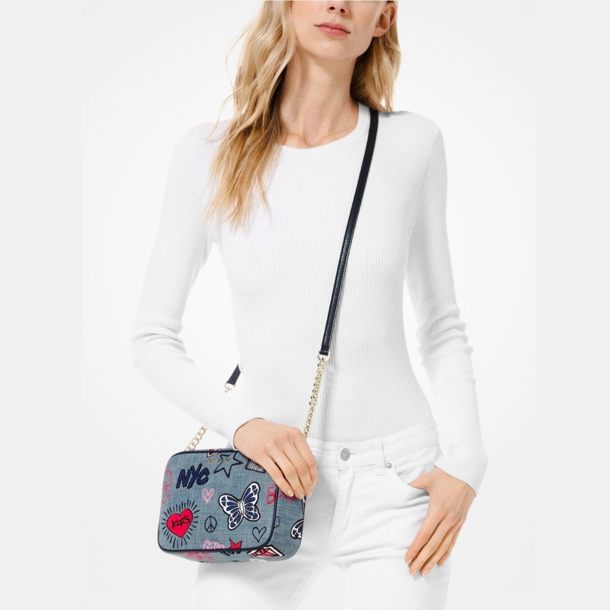 Michael kors embroidered denim 2025