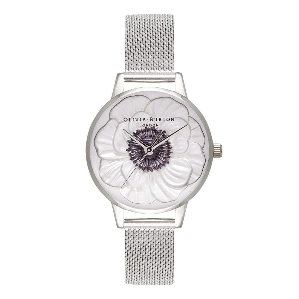 Olivia burton silver mesh online