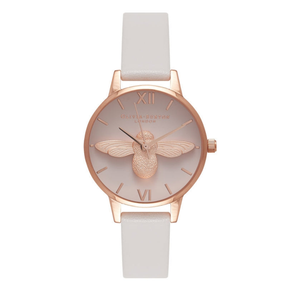 3D Bee Blush Dial Blush and Rose Gold Watch