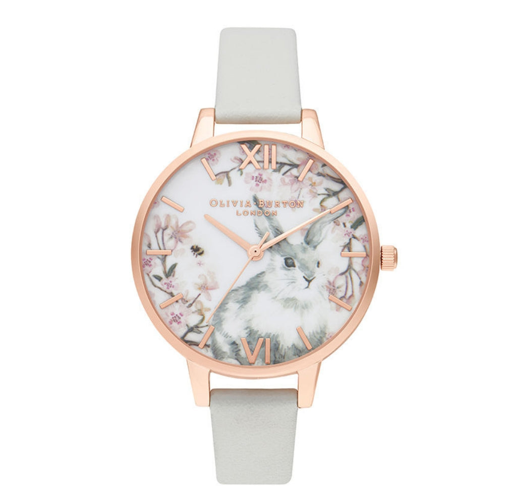 Bunny Demi Dial Vegan Grey and Rose Gold Watch