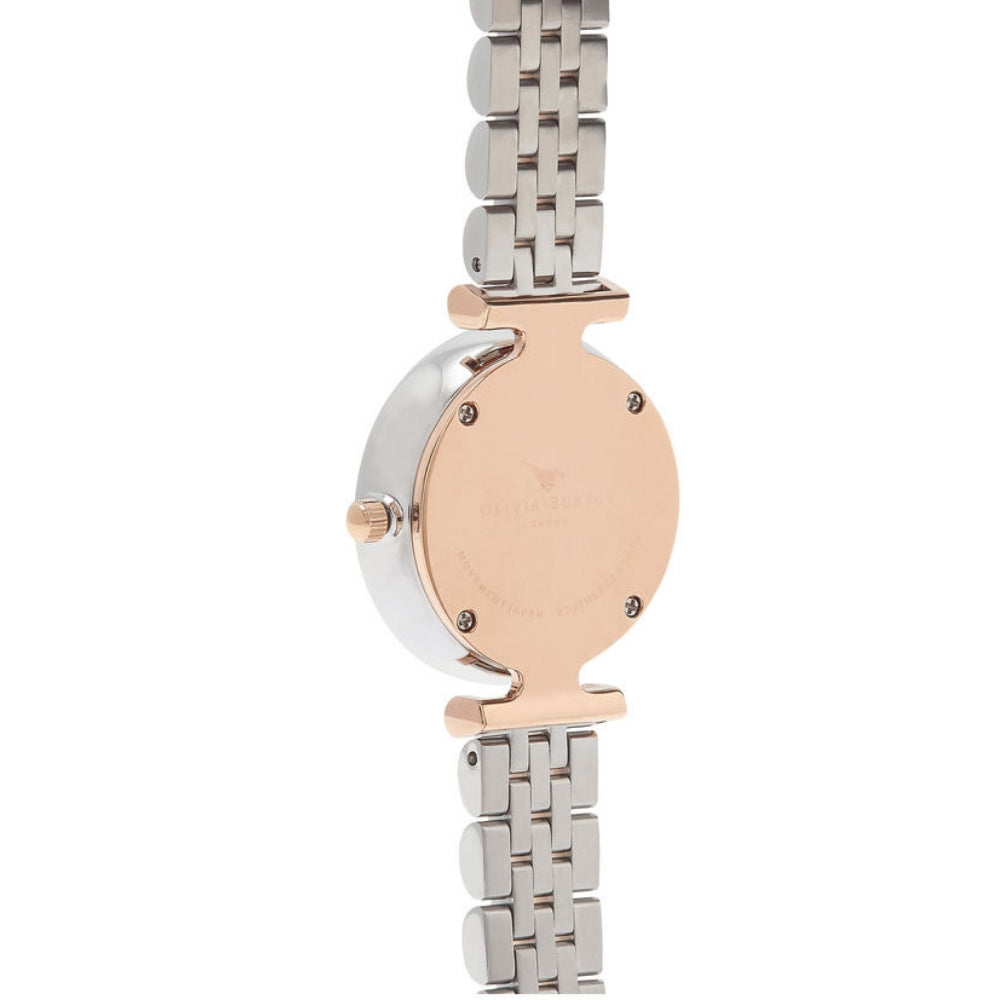 Queen Bee Midi Dial Silver and Rose Gold T Bar Bracelet Watch