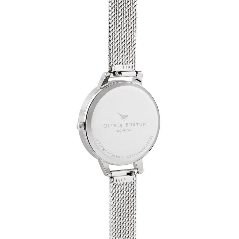 Rainbow Bee Demi Dial Silver Boucle Mesh Watch Seven Season