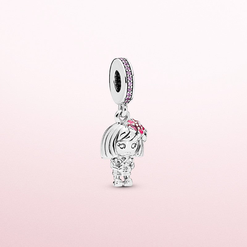 Pandora flower girl sale charm