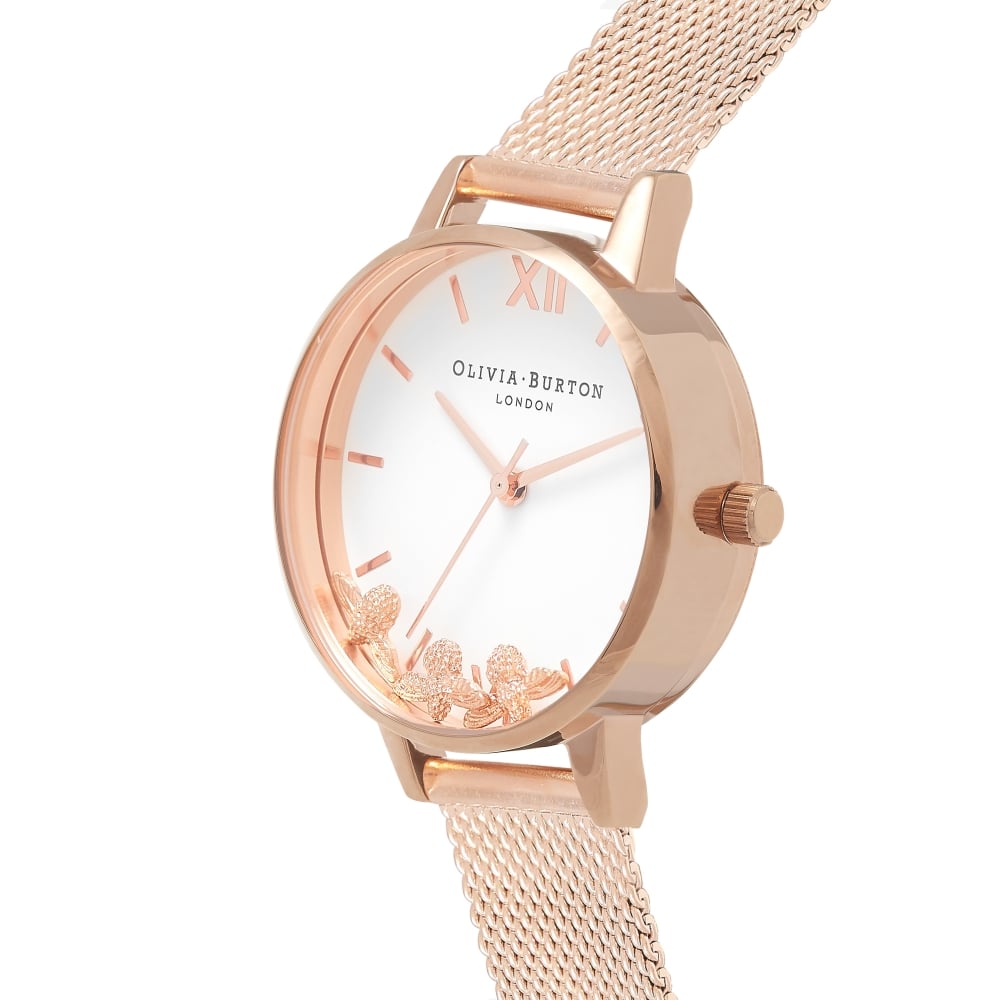 Olivia burton busy bees rose gold mesh store
