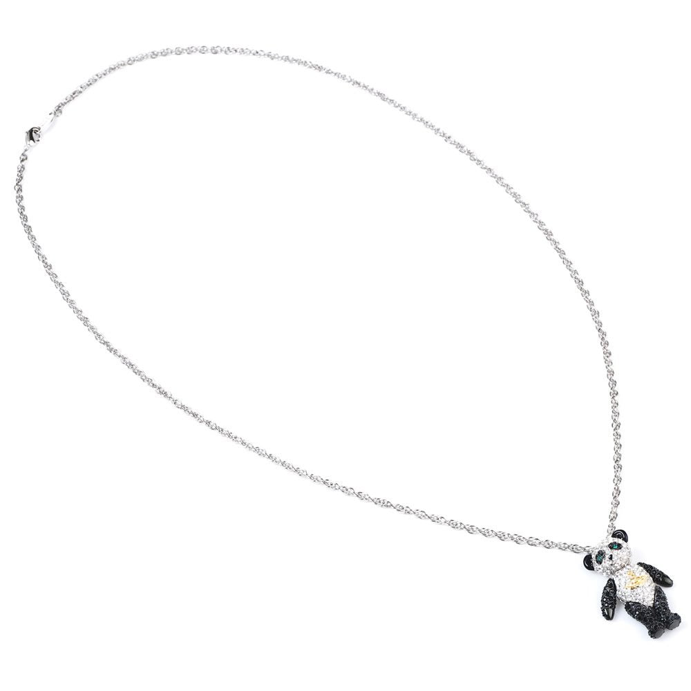 Crystal Panda Long Pendant Necklace Seven Season
