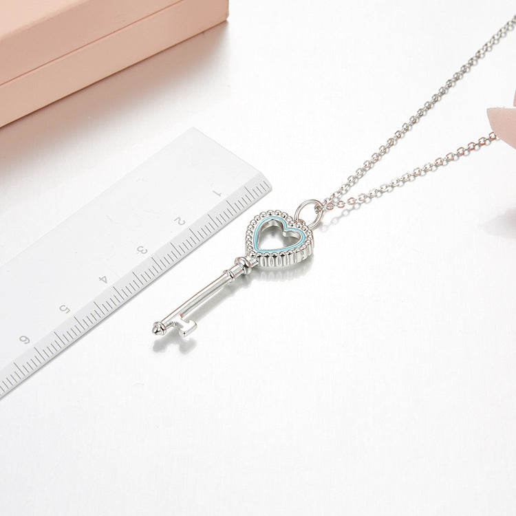 Tiffany beaded sales heart key pendant