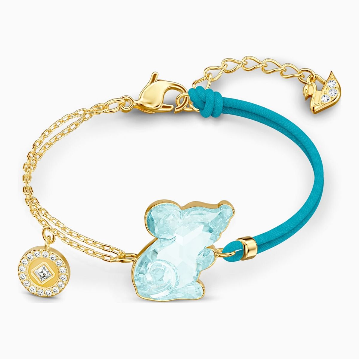 Chinese Zodiac Aqua Rat Gold-tone Plated Bracelet - Seven Season