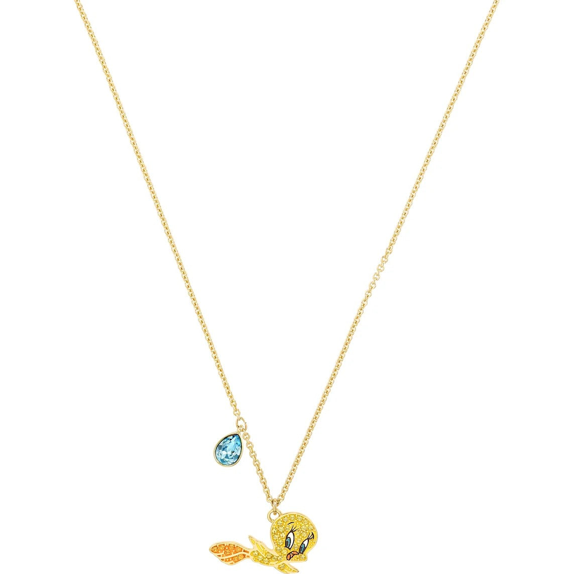 Loney Tunes Tweety Multi Colored Gold Tone Plated Pendant Necklace Seven Season