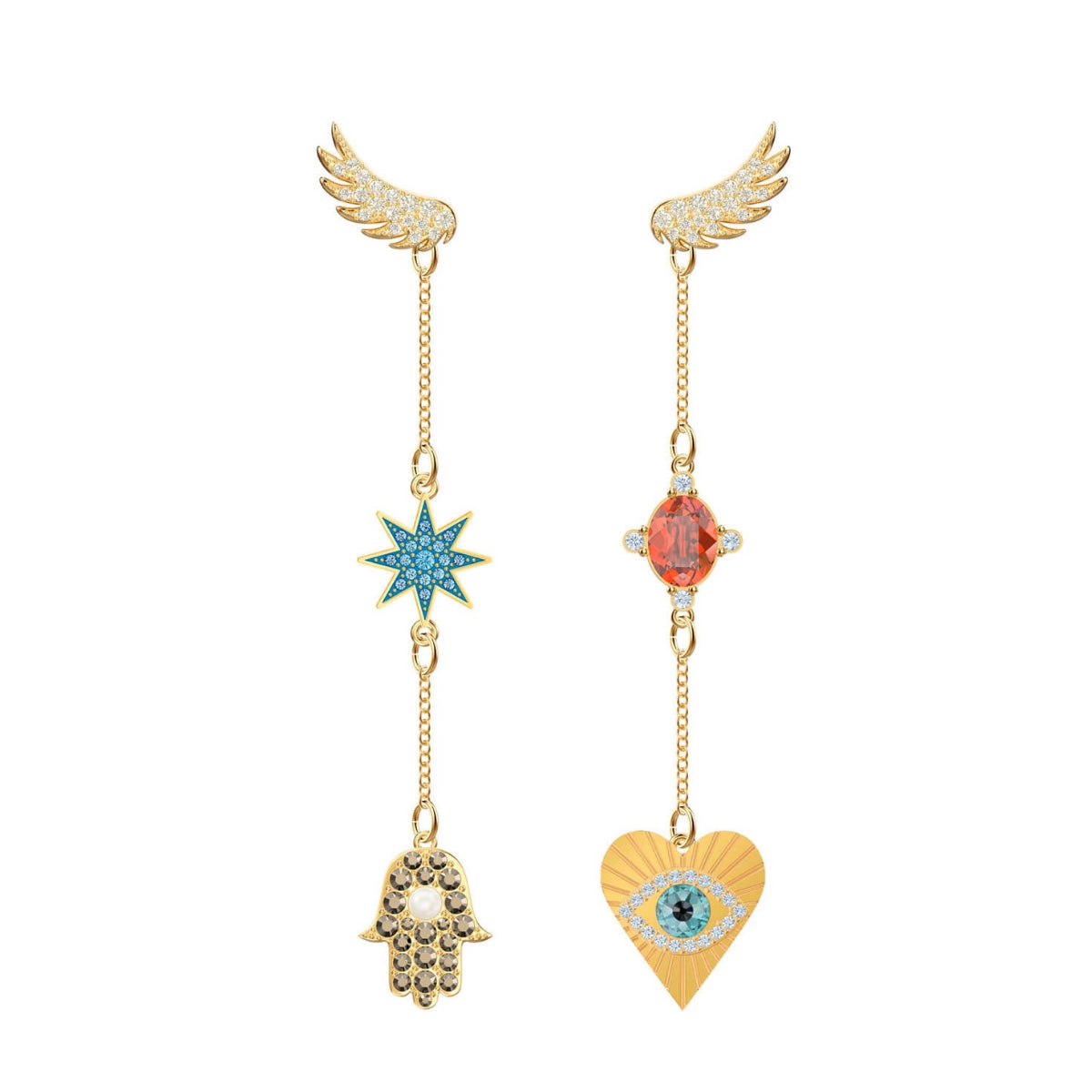Swarovski lucky goddess earrings clearance