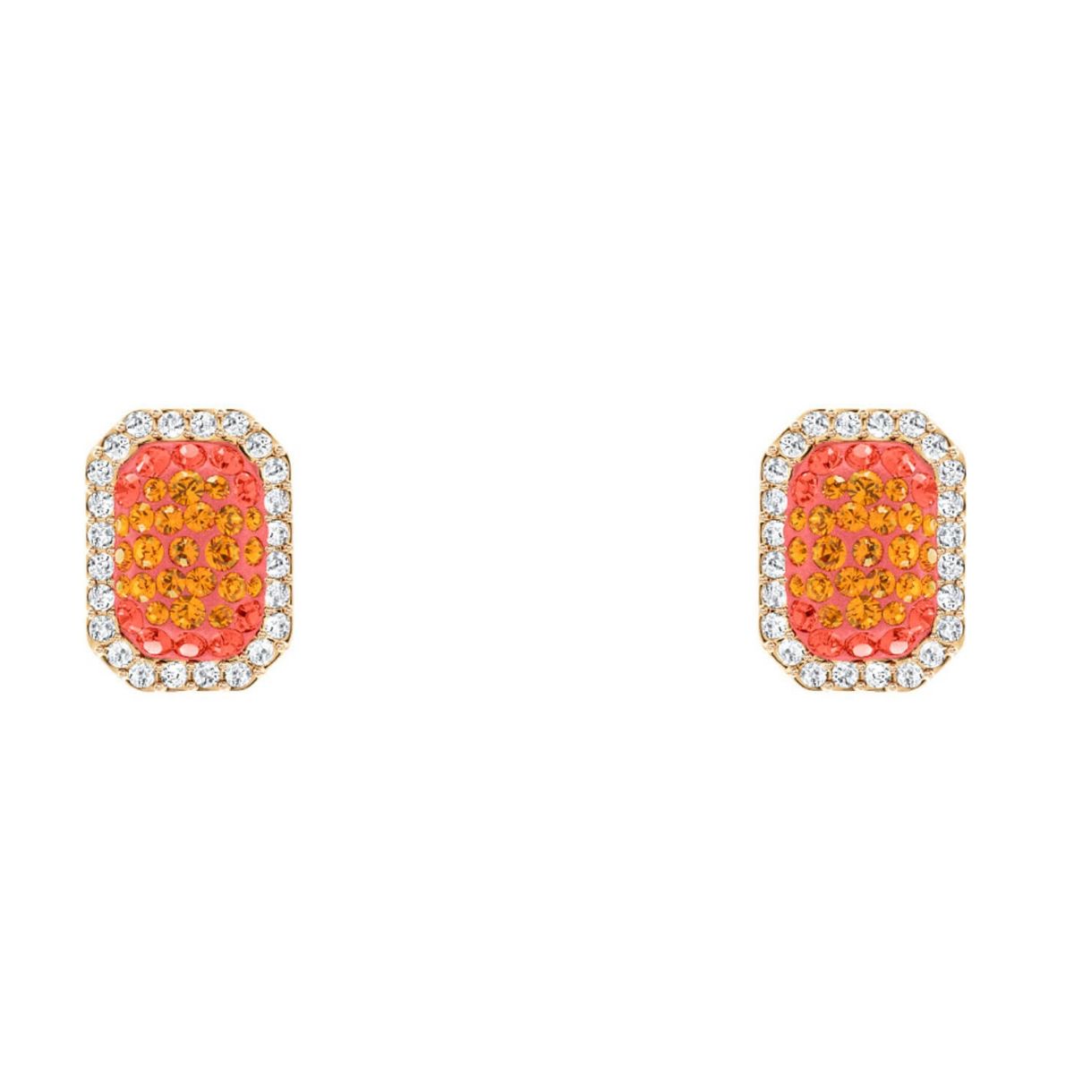 No Regrets Cocktail Multi Colored Gold Plating Pierced Earrings