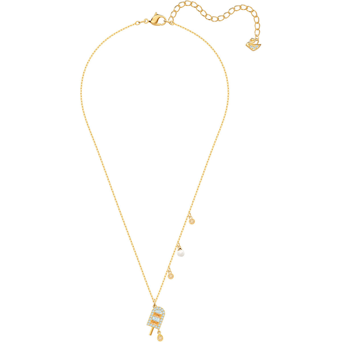 No Regrets Ice Cream Multi Colored Gold Plating Pendant Necklace