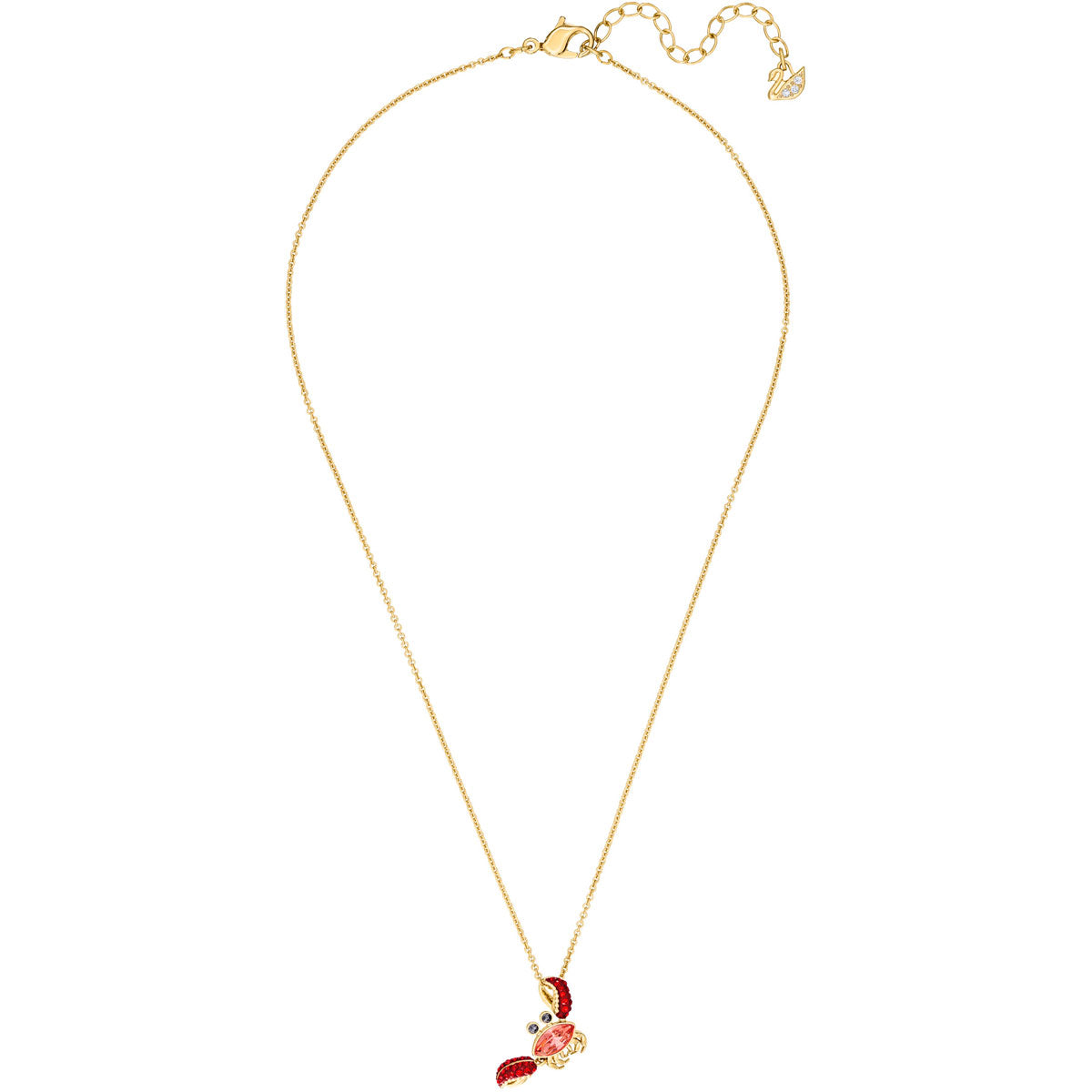 Ocean Crab Multi Colored Gold Plating Pendant Necklace Seven Season