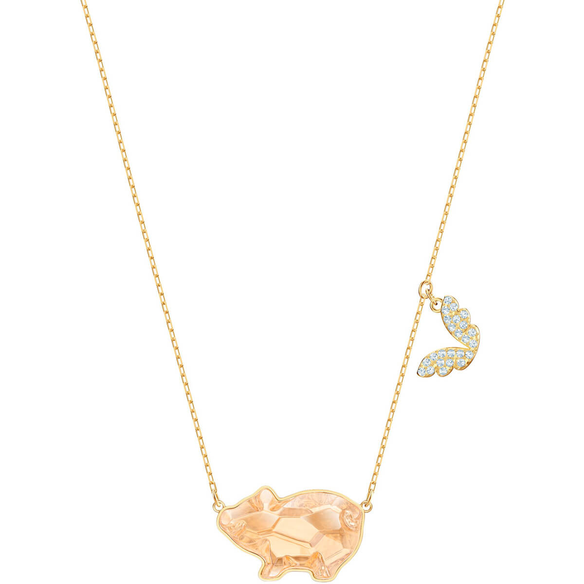 Pets Pig Pink Gold Plating Necklace