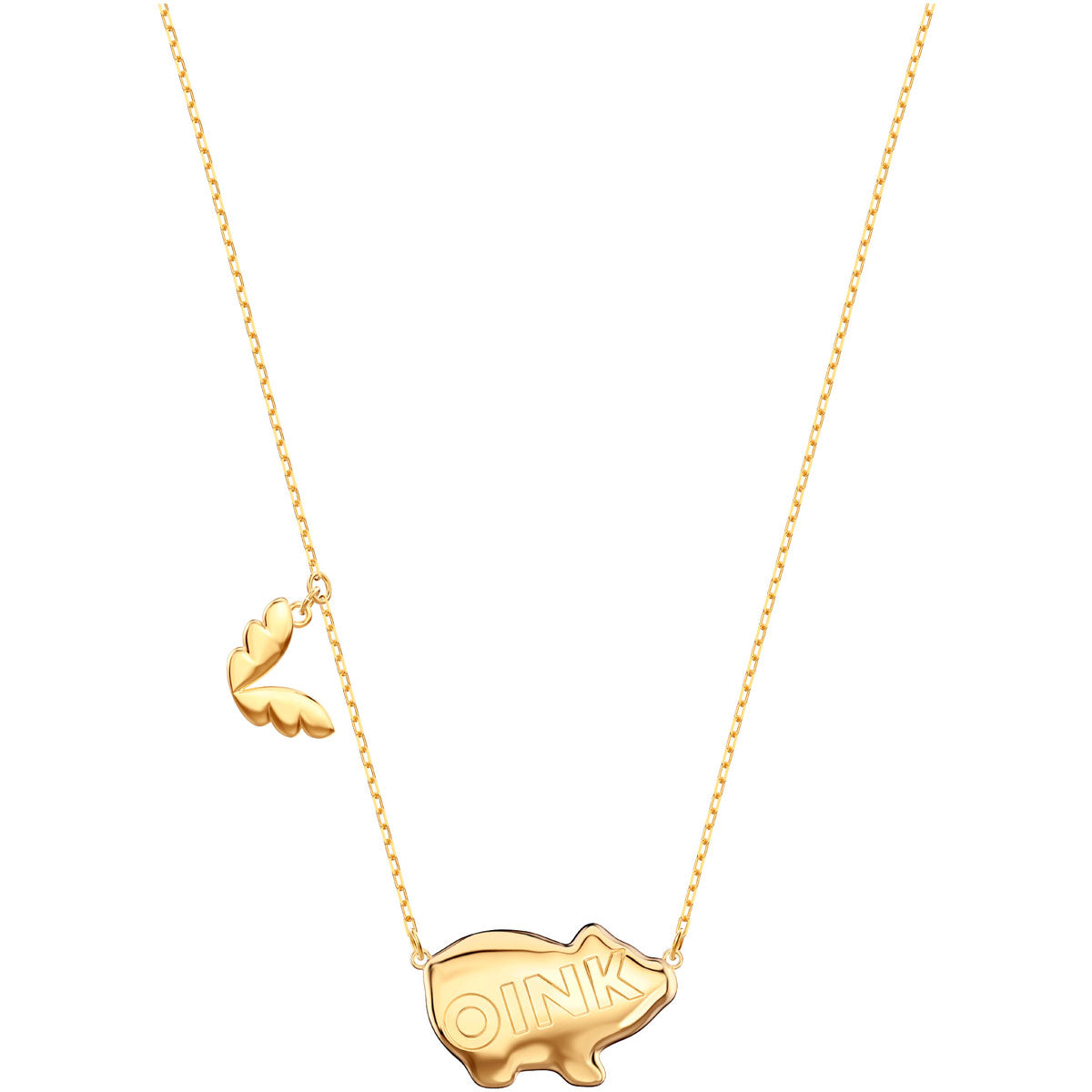 Pets Pig Pink Gold Plating Necklace