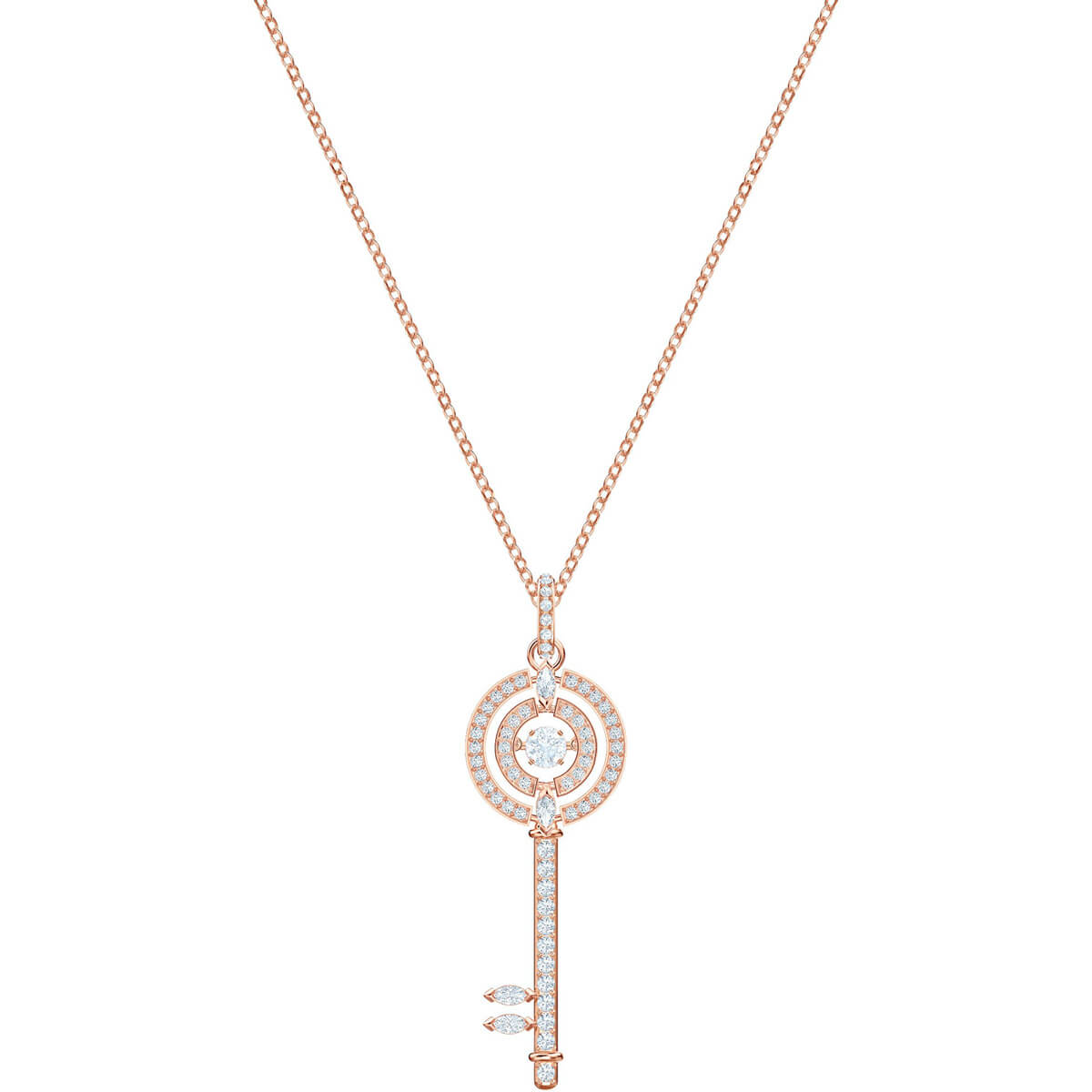 Swarovski key necklace rose gold deals