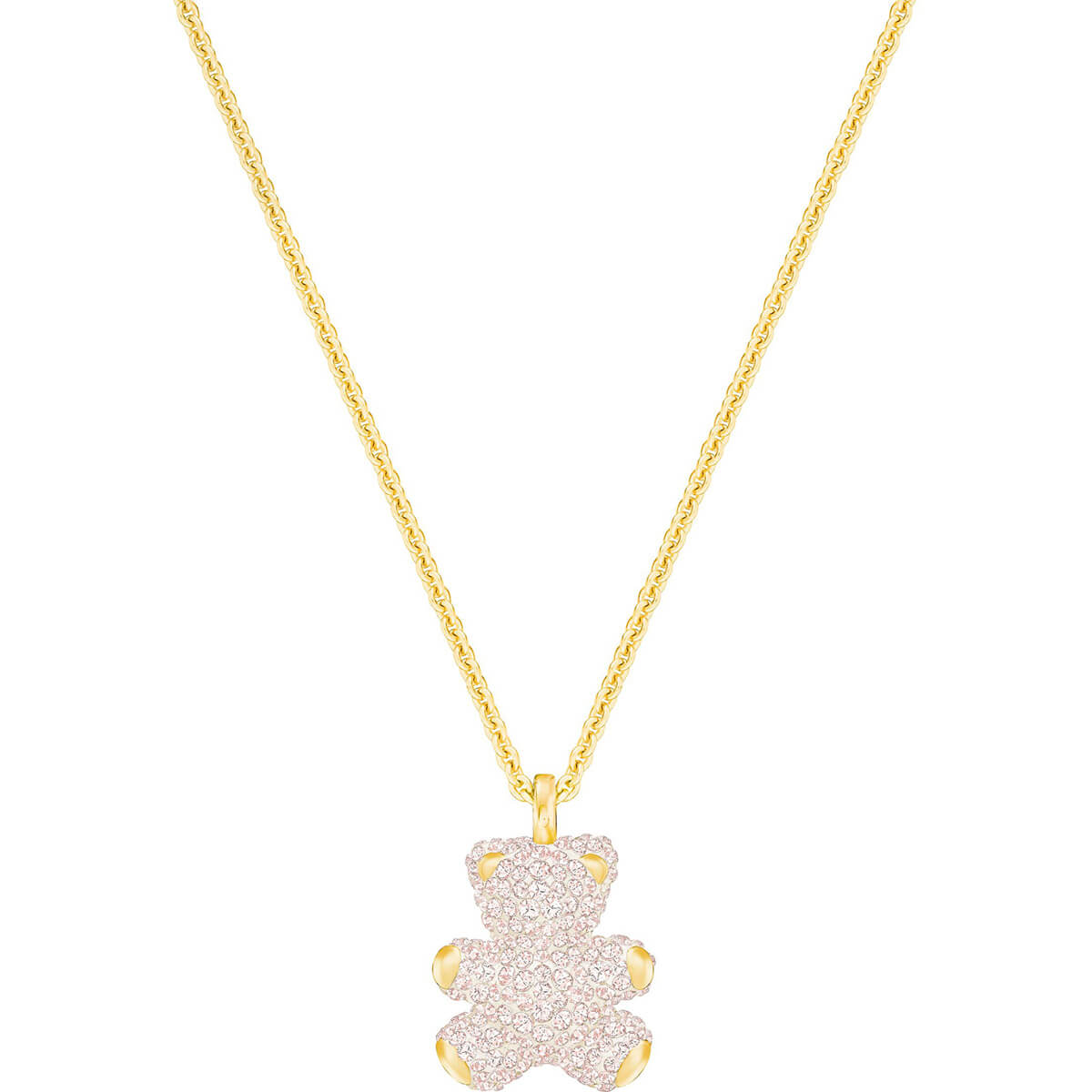 Teddy 3D Pink Gold Plating Pendant Necklace