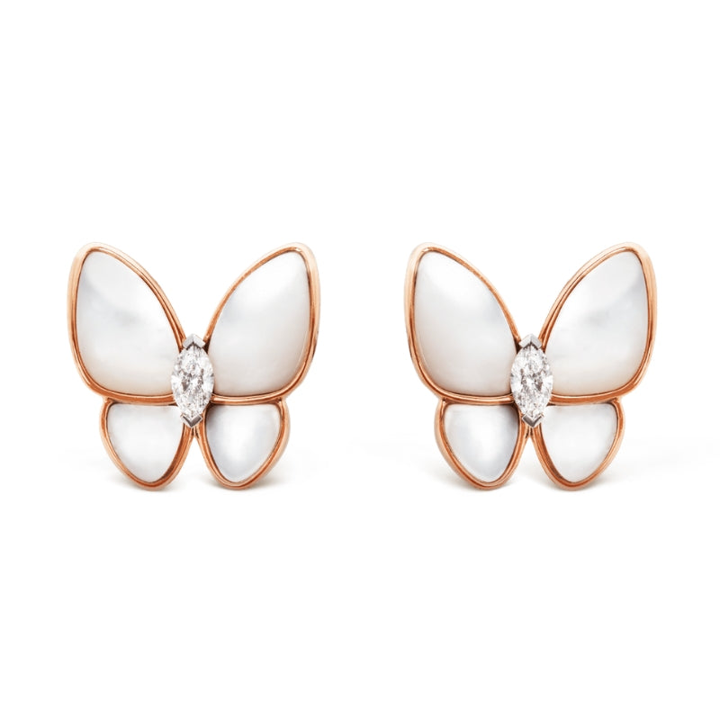 Two piece butterfly earrings top