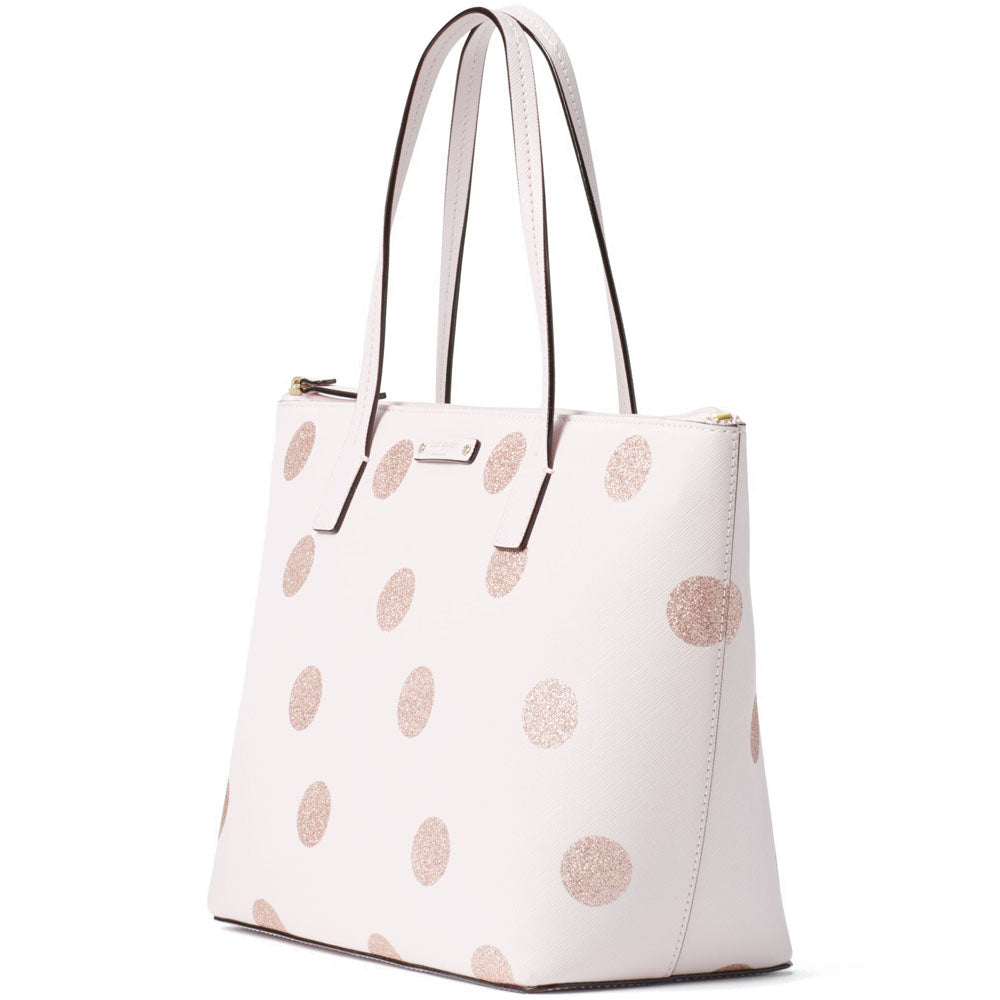 Kate spade hani haven lane pink glitter online tote bag