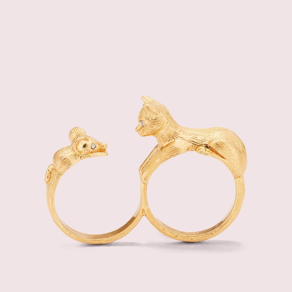 Kate spade house cat deals double paw ring