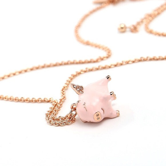 Imagination Flying Pig Necklace