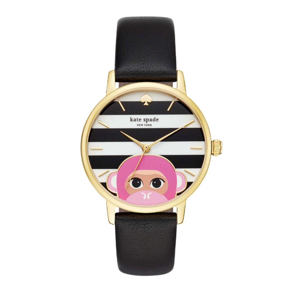 Metro Monkey Gold Tone Leather Watch - Seven Season display picture 2