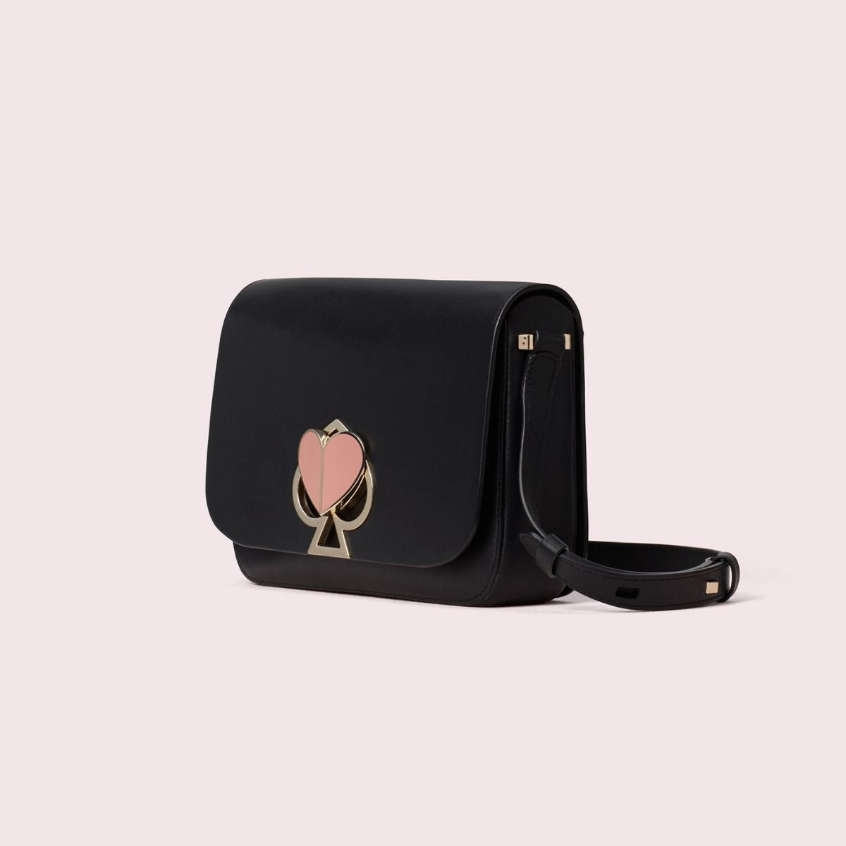 Nicola Twistlock Medium Black Shoulder Bag