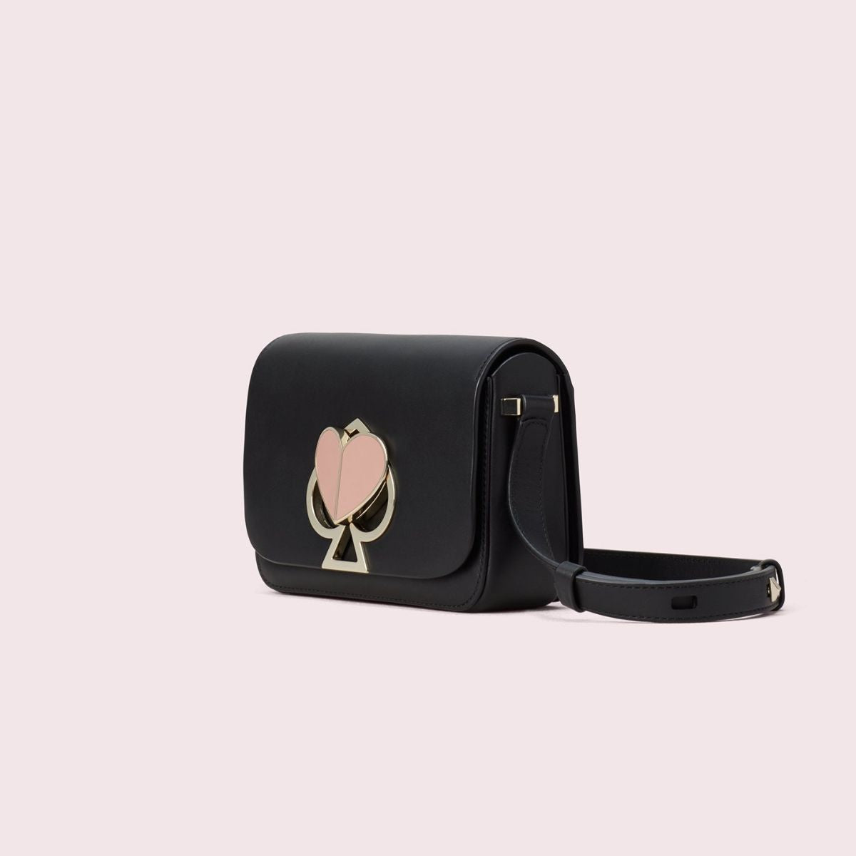 Nicola Twistlock Small Black Shoulder Bag