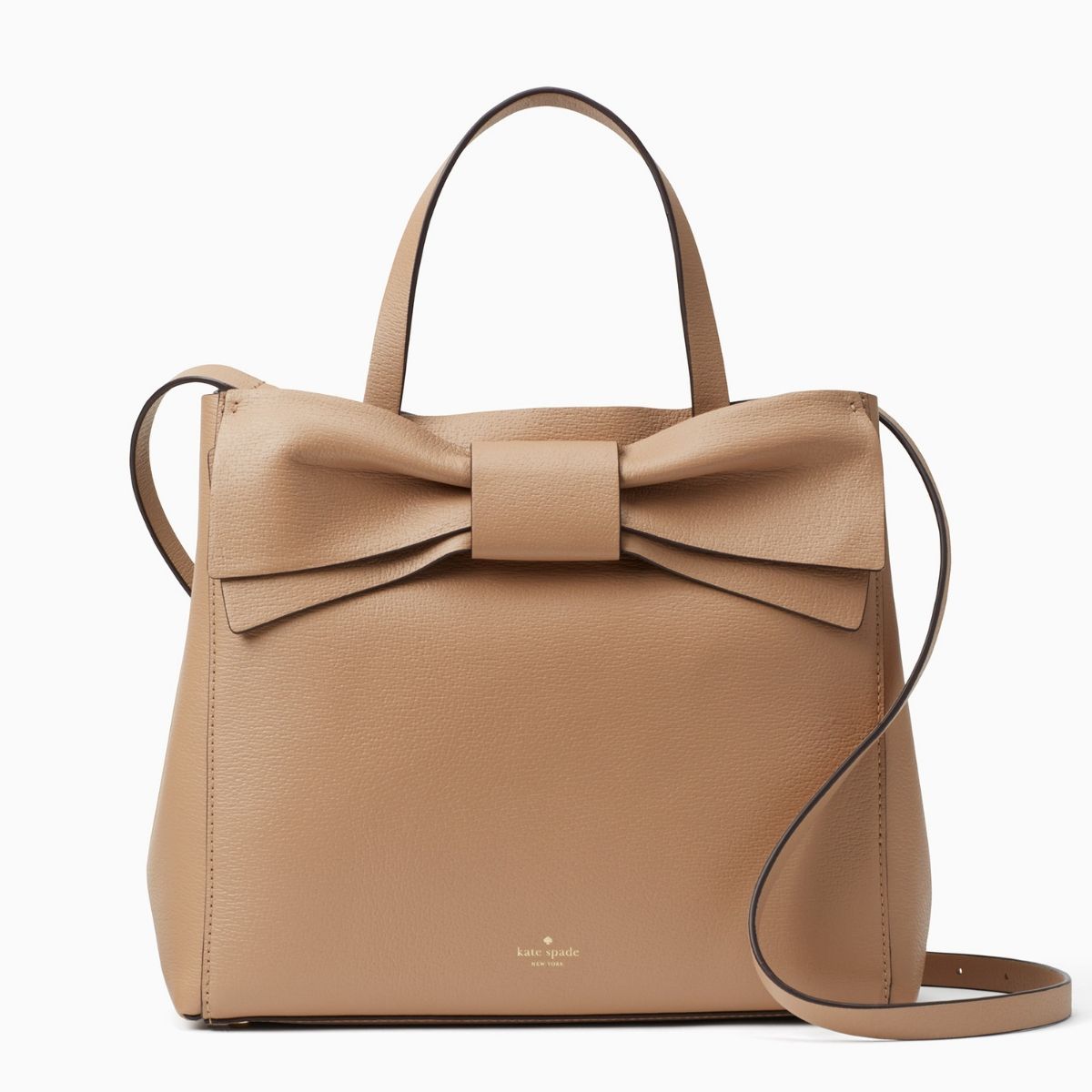 Olive Drive Brigette Bow Beige Satchel Bag - Seven Season