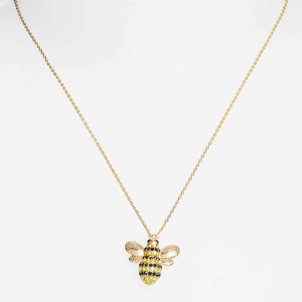 Picnic Perfect Pave Bee Pendant Necklace