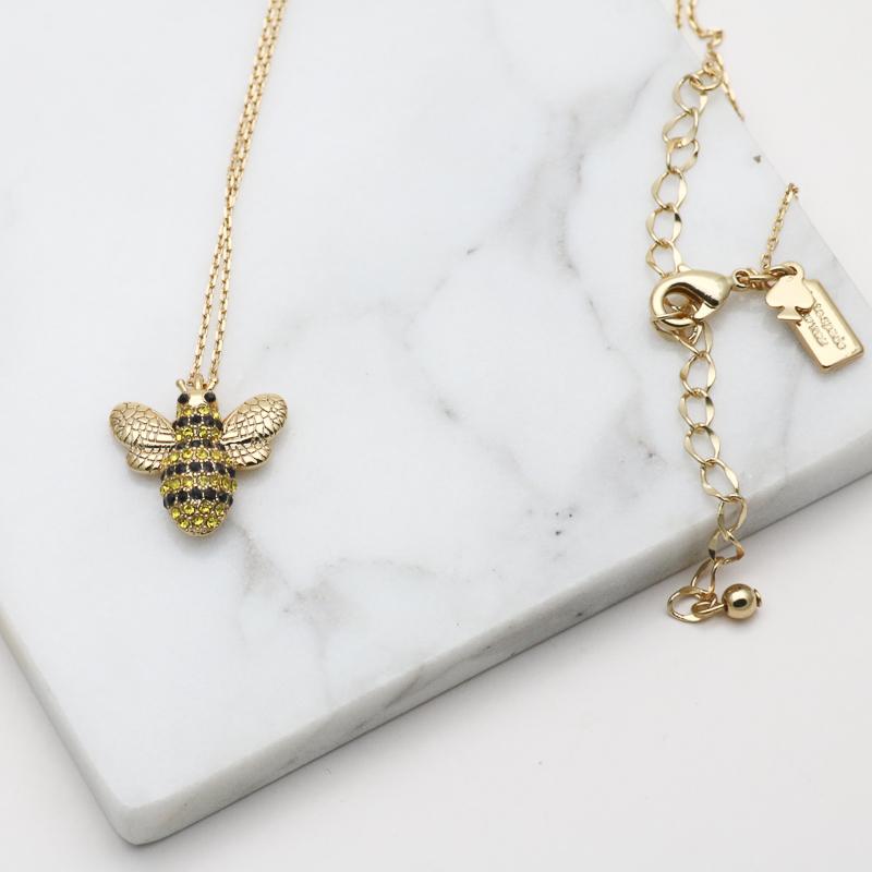 Picnic Perfect Pave Bee Pendant Necklace