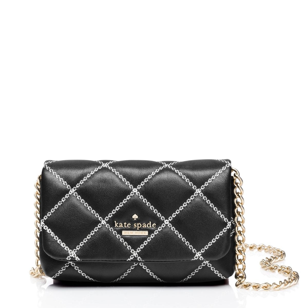 Kate Spade Chain-Link Quilted Bag - Black