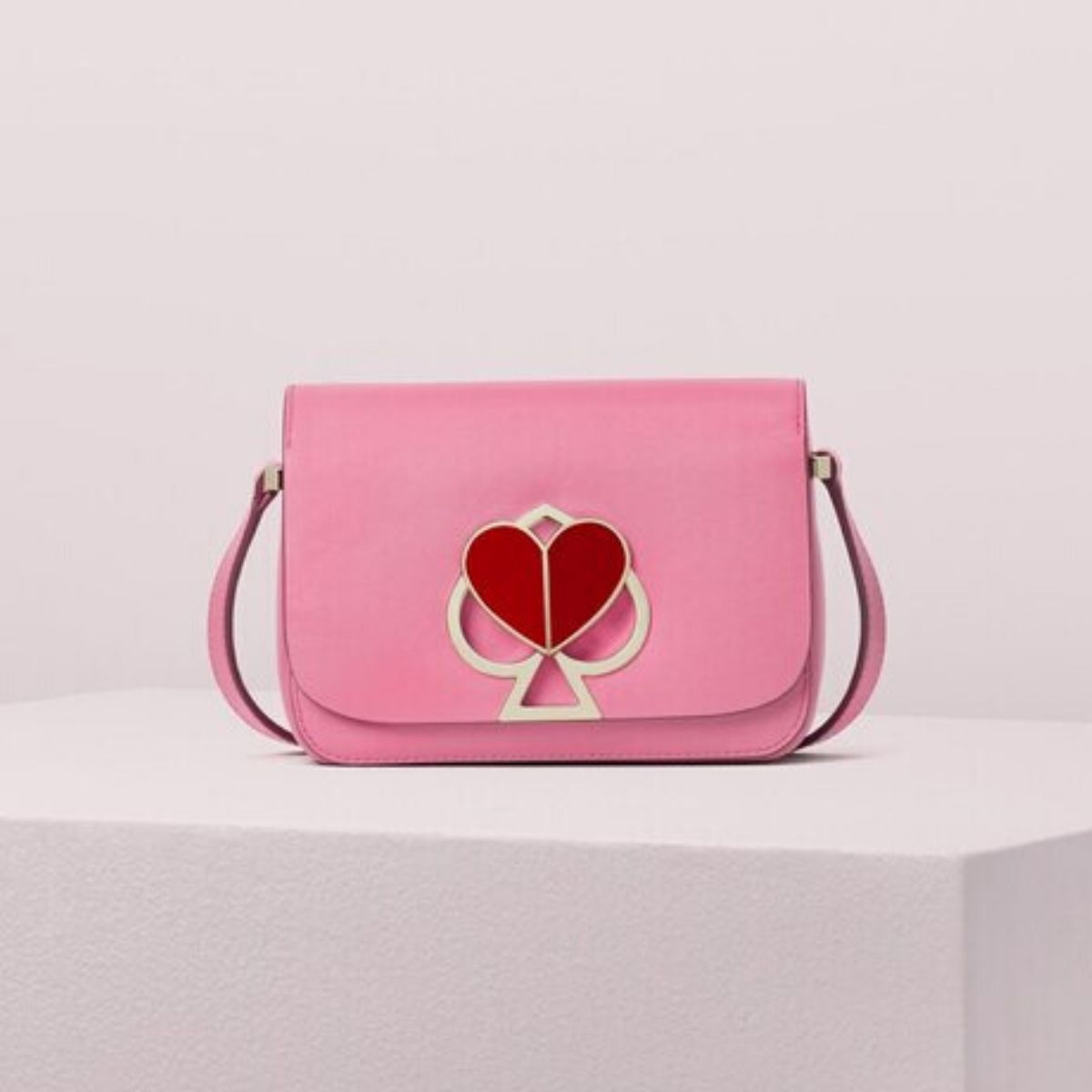 Nicola Twistlock Small Rococo Pink Shoulder Bag