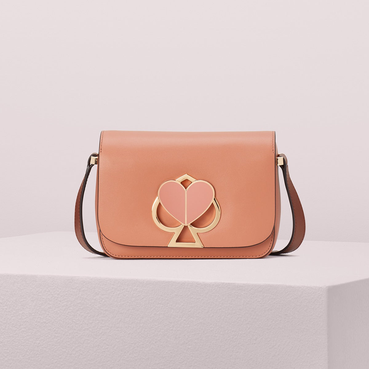 Nicola Bicolor Twistlock Small Shoulder Bag