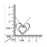 Seven Season Open Heart and Rose Gold Infinity Pendant Necklace