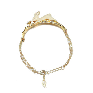 Seven Season Enamel Bunny Rabbit Chain Bracelet
