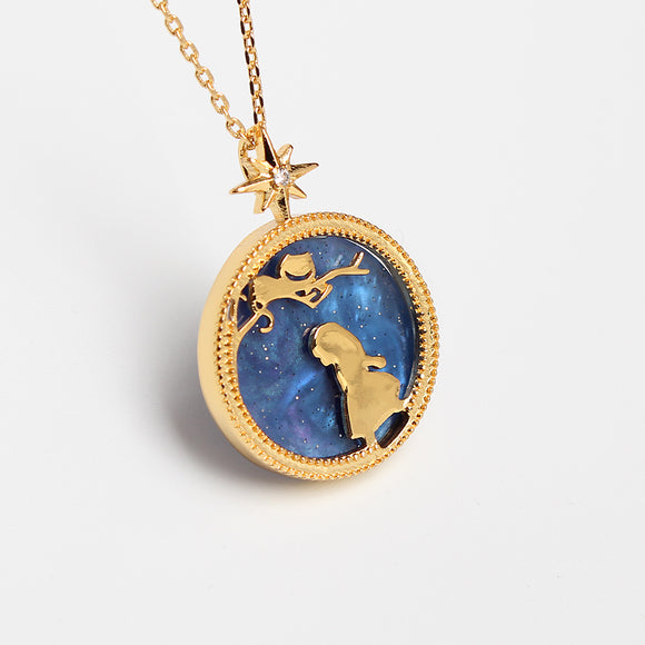 Alice in Wonderland Alice and Cheshire Cat Necklace Seven Season