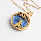 Alice in Wonderland Alice and Cheshire Cat Necklace