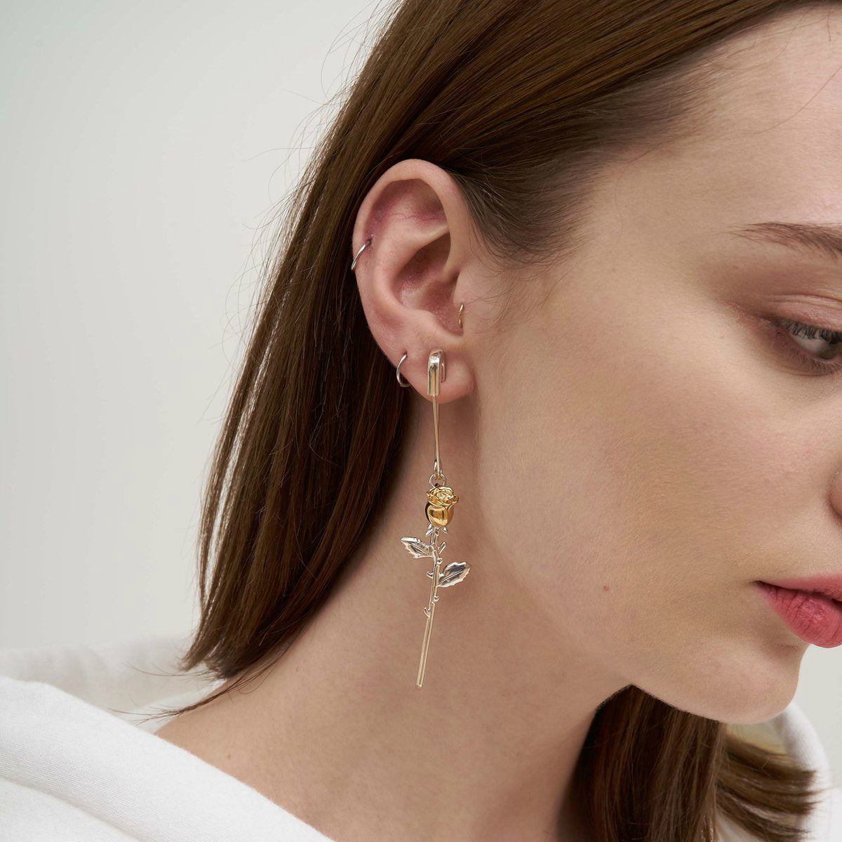 Rose Charm Earring Seven Season
