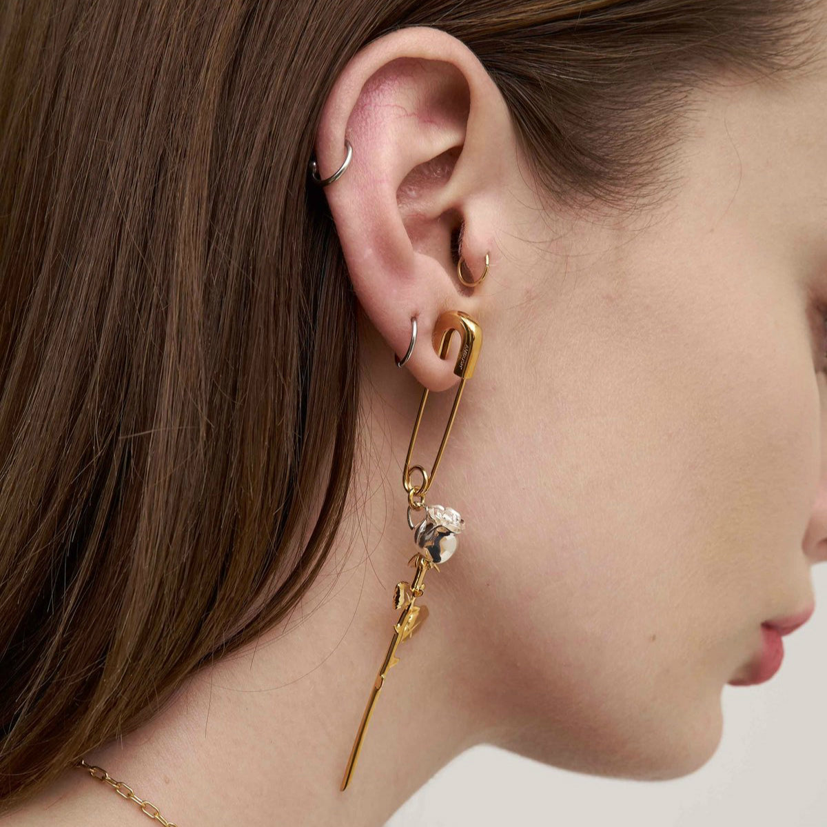 Rose Charm Earring
