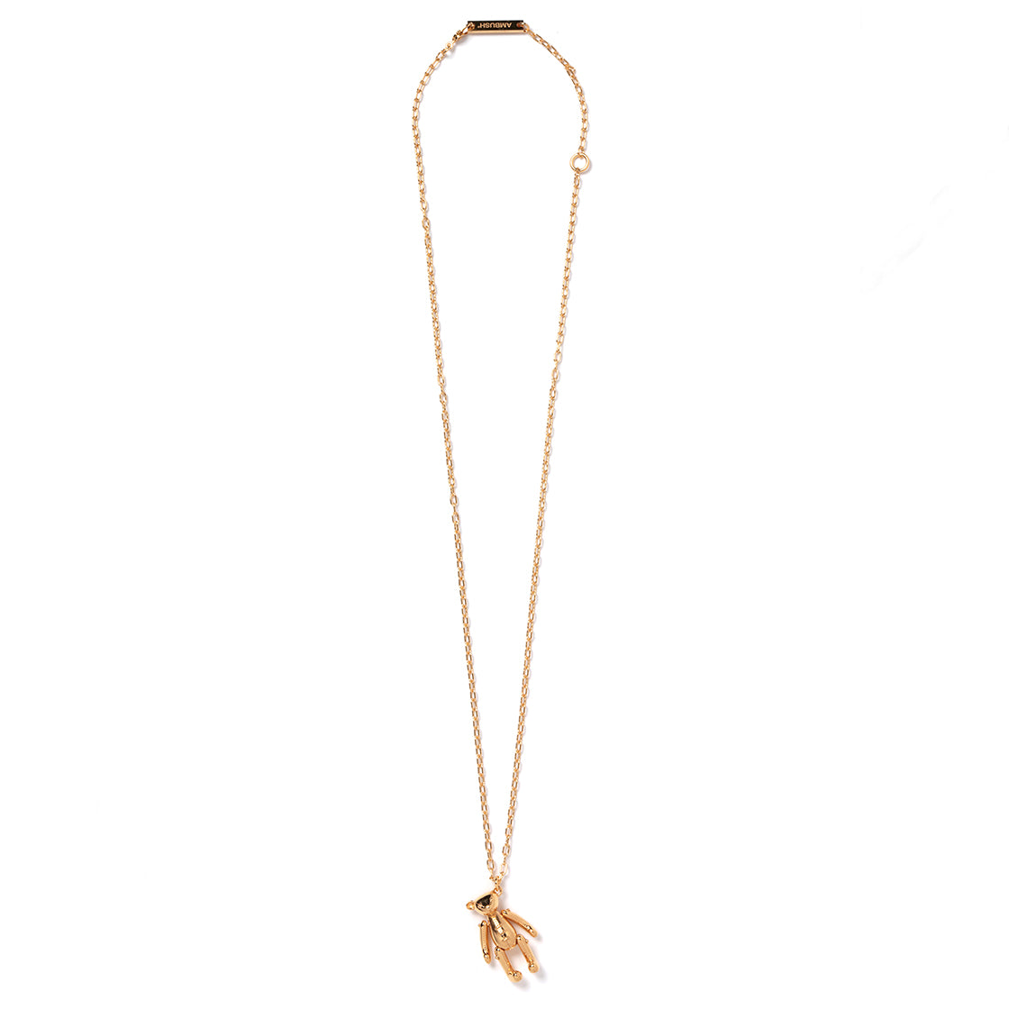 【AMBUSH】Teddy bear Charm Necklace/追跡+関税+全国送料込み Silver Teddy Bear Charm Necklace by AMBUSH on Sale